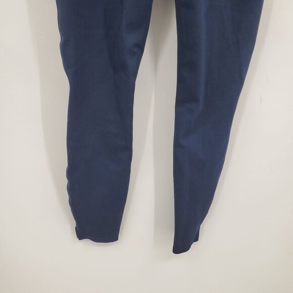 Spanx Women's Ponte Navy Blue Pull On Split Leg Hem Leggings Size Small - Picture 9 of 9